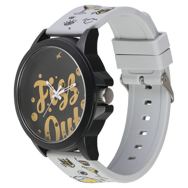 Fastrack Wicked Lines Quartz Analog Black Dial Silicone Strap Unisex Watch - image number 2