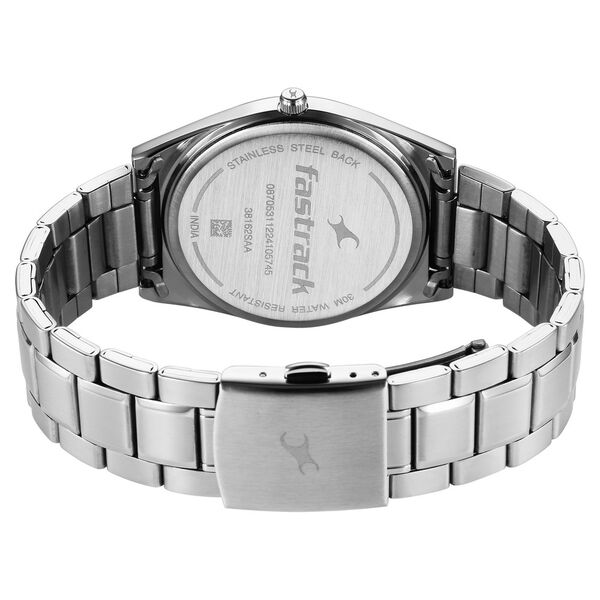 Fastrack Stunners X Quartz Analog Green Dial Stainless Steel Strap Watch For Guys - image number 4