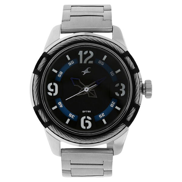 Fastrack Quartz Analog Black Dial Stainless Steel Strap Watch for Guys - image number 0