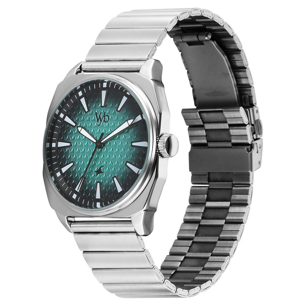 Buy Online Vyb Drift By Fastrack Quartz Analog Blue Dial Silver