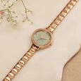 Vyb Enigma By Fastrack Quartz Analog Pink Dial Silver Metal Strap Watch For Girls