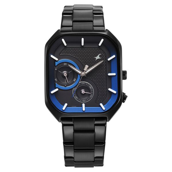 Fastrack Groove Multifunction Grey Dial Metal Strap Guy's Watch with Lume indices - image number 0