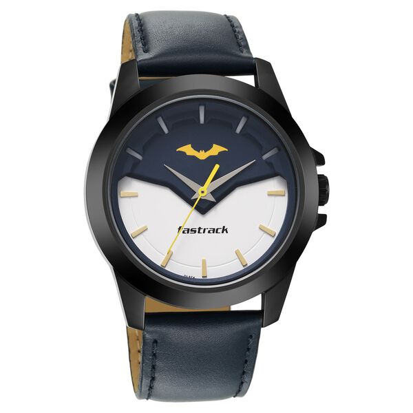 Fastrack Batman Quartz Analog Blue Dial Leather Strap Watch for Guys - image number 1