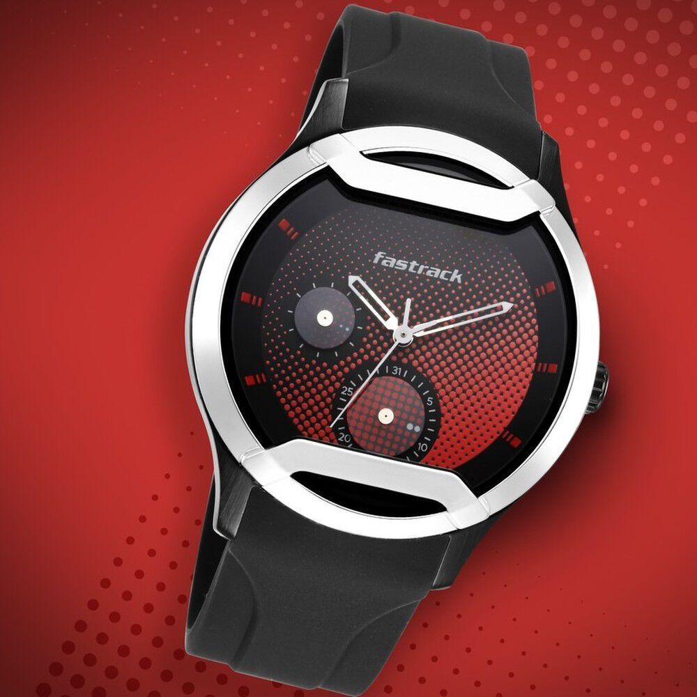 Fastrack black and new arrivals red watch