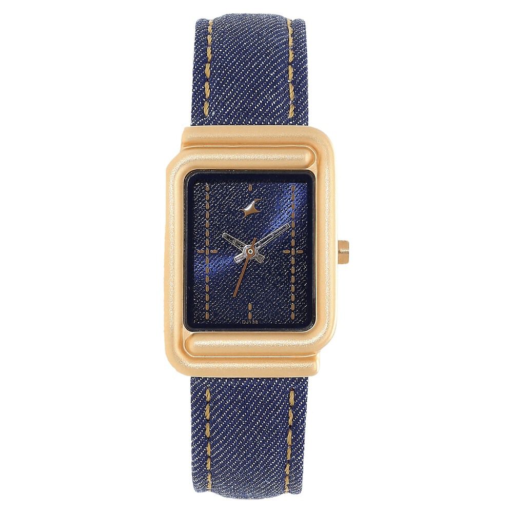 Fastrack Denim Quartz Analog Black Dial Denim Strap Watch for Girls