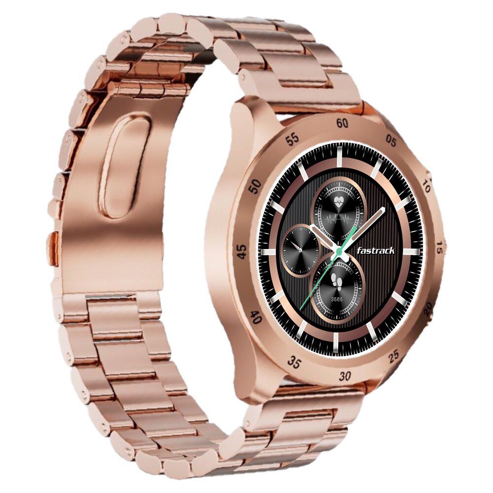 Buy Online Fastrack Magnus FX2 Unisex Smart Watch With Rose Gold