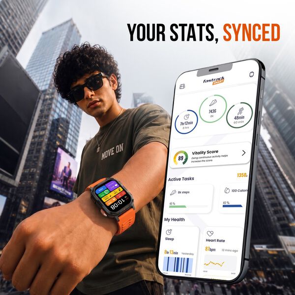 Fastrack Smart Xtreme S Smartwatch with 4.9 cm AMOLED Display BT Calling & Health Monitoring - image number 8