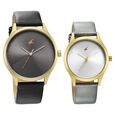 Fastrack Mixmatched Couple Watches with Blue and Pink Dial