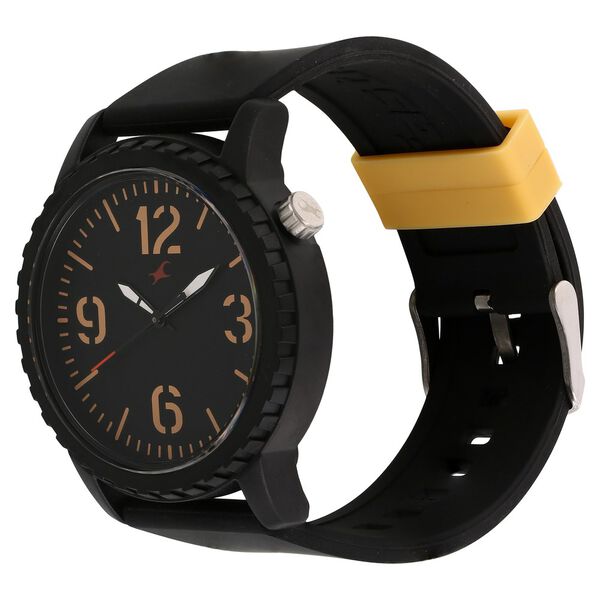 Fastrack Tees Quartz Analog Black Dial Plastic Strap Unisex Watch - image number 1