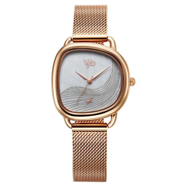 Fastrack Vyb Manifester Quartz Analog Mother Of Pearl Dial Stainless Steel Strap Watch for Girls - image number 1