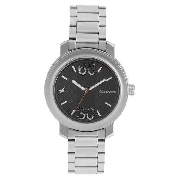 Fastrack Quartz Analog Black Dial Stainless Steel Strap Watch for Guys - image number 1