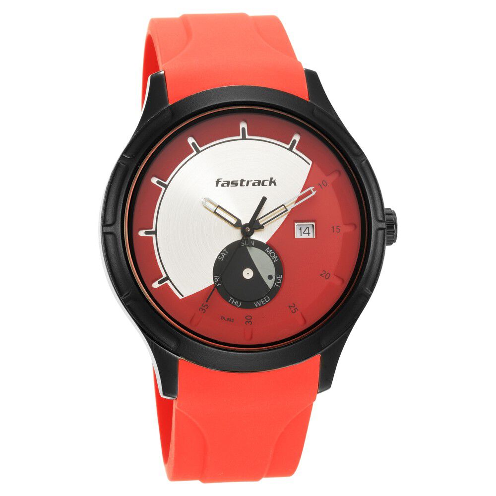 Fastrack red and outlet black watch