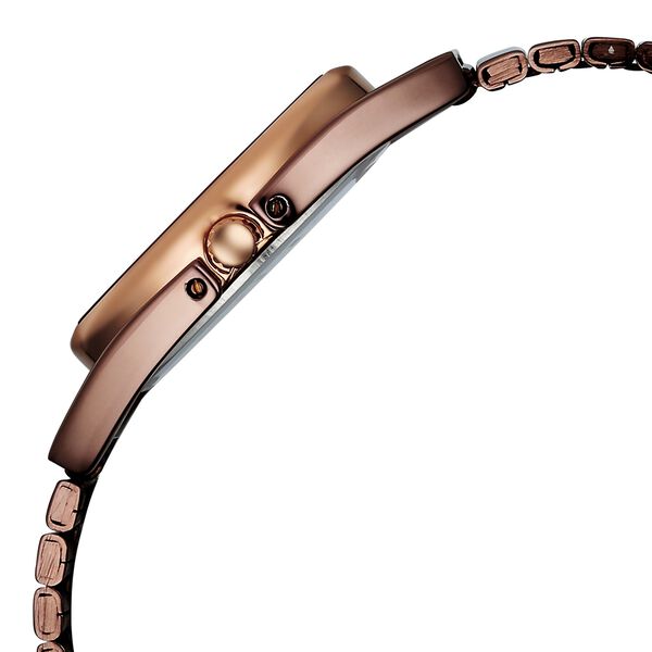 Fastrack UFO Quartz Analog Brown Mother Of Pearl Dial Brown Colour Stainless Steel Strap Watch For Girls - image number 4