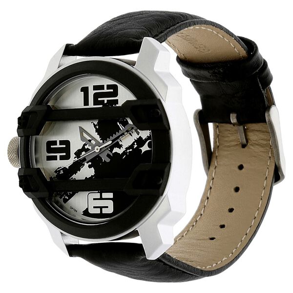 Fastrack Quartz Analog Silver Dial Leather Strap Watch for Guys - image number 1