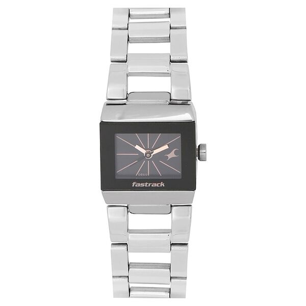 Fastrack Quartz Analog Black Dial Stainless Steel Strap Watch for Girls - image number 0