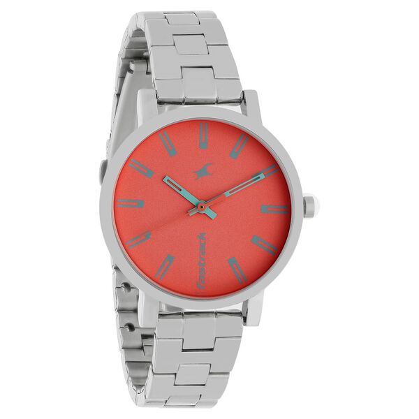 Fastrack Fundamentals Quartz Analog Grey Dial Stainless Steel Strap Watch for Girls - image number 1