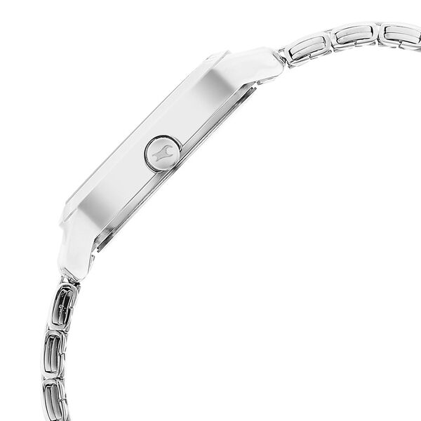 Fastrack Stunners Quartz Analog Silver Dial Metal Strap Watch for Girls - image number 3