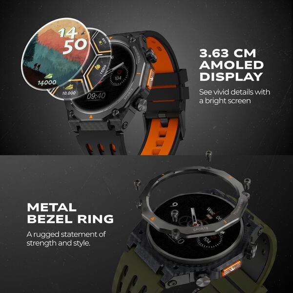 Fastrack Xtreme Adventure Smartwatch with 1.43" AMOLED Display, Dual Push Button, Dual Tone Strap, Multiple Menu Styles - image number 2