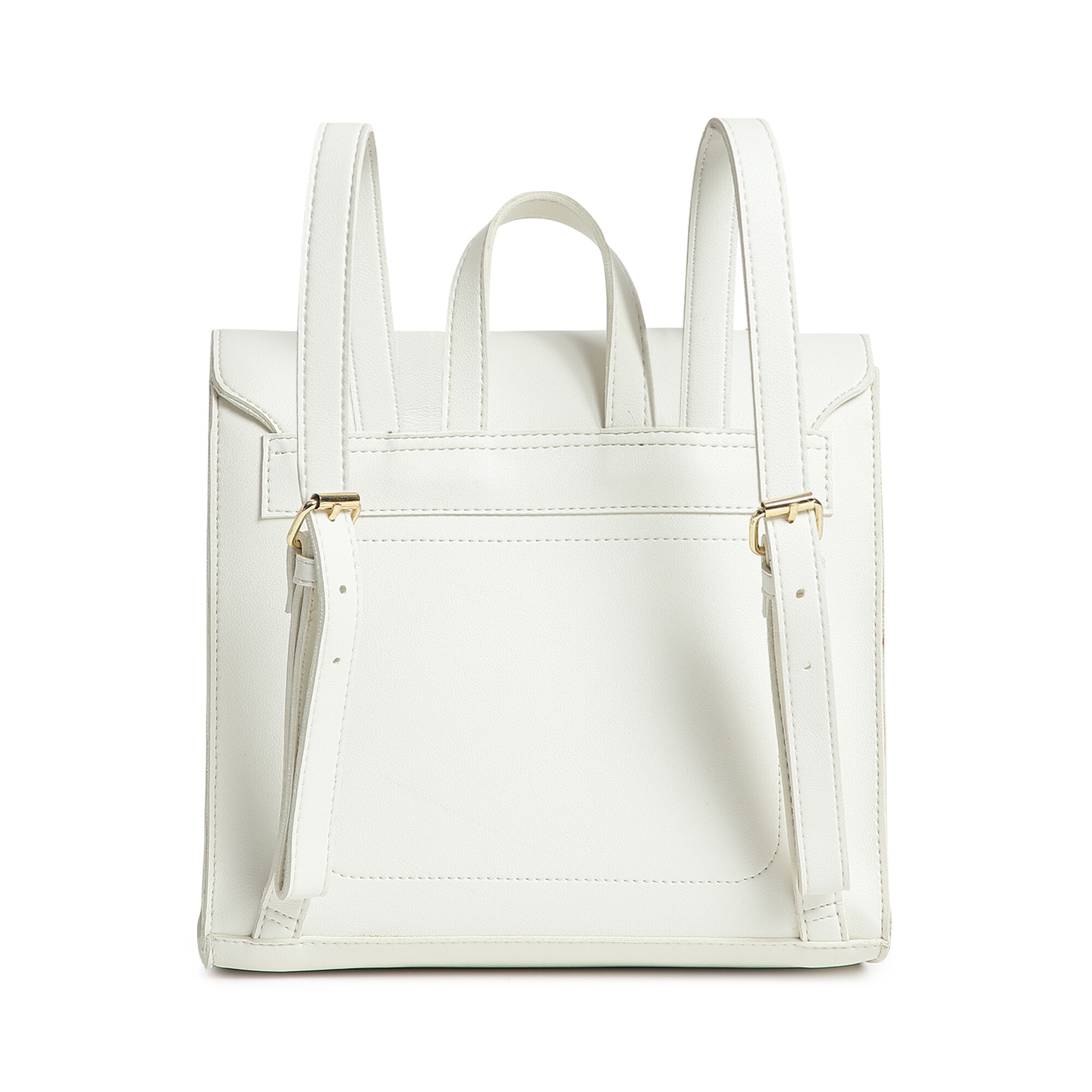 White faux leather backpack on sale