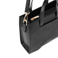 Fastrack Sling Satchel with Patent Faux-Leather Texture in Black - image number 5