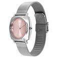 Fastrack Stunners X Quartz Analog Pink Dial Stainless Steel Strap Watch For Girls - image number 2