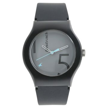 Fastrack Quartz Analog Black Dial Silicone Strap Watch for Unisex