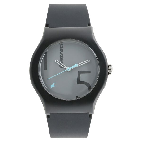Fastrack Quartz Analog Black Dial Silicone Strap Watch for Unisex - image number 0