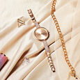 Fastrack Vyb Starlet Quartz Analog Rose Gold Dial Metal Strap Watch for Girls - image number 2