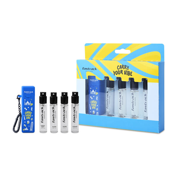 Fastrack Discovery Perfume for Men | Best for travel & for gift | 8 ml x 4 Premium Scents- Ease, Night Out,Crave & Rush | Fresh & Woody | 32 ml - image number 3