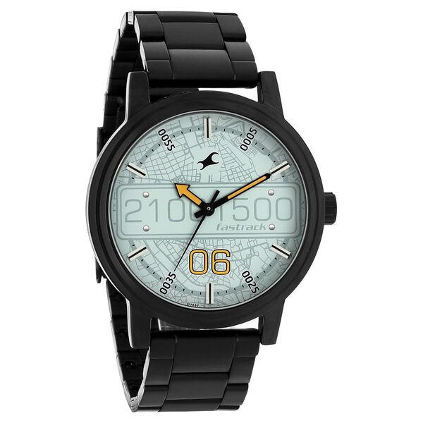 Fastrack Road Trip Quartz Analog Blue Dial Stainless Steel Strap Watch for Guys - image number 1