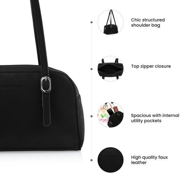 Fastrack Spacious Shoulder Bag in Black - image number 7