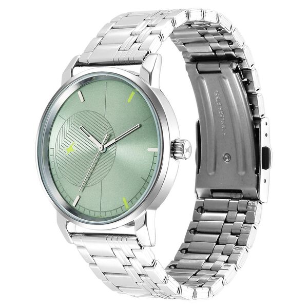 Fastrack Stunners Quartz Analog Green Dial Metal Strap Watch for Guys - image number 3