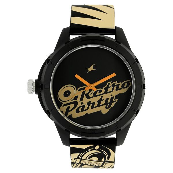 Fastrack All Nighters Quartz Analog Black Dial Silicone Strap Unisex Watch - image number 0