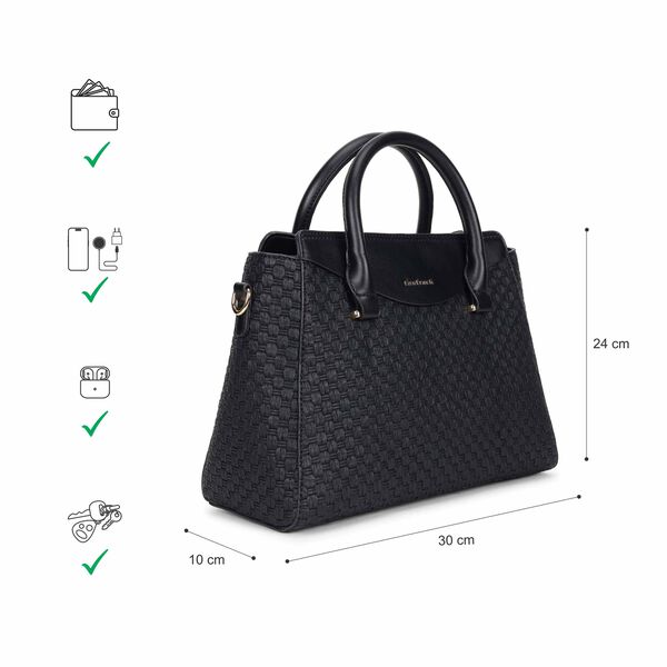Noir gridelle satchel - image number 8
