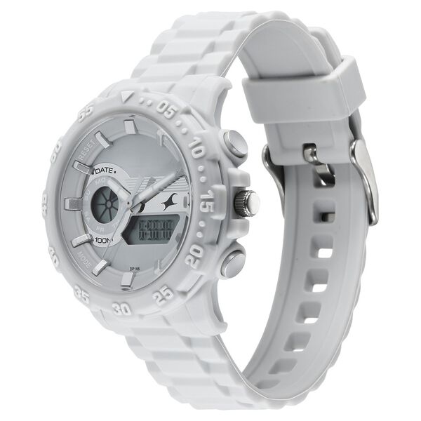 Fastrack Street line Quartz Analog Digital Grey Dial Silicone Strap Watch for Girls - image number 2