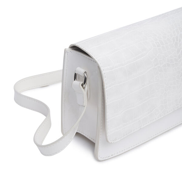 Fastrack Structured Shoulder Bag for Women | Trendy Shoulder Bag for Girls, Ladies, Women | Chic Textured Bag Made of High Quality Faux Leather (White) - image number 3