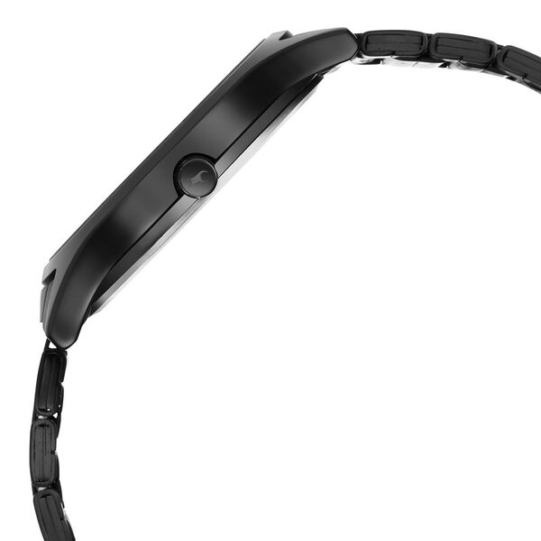 Fastrack Style Up Quartz Analog Black Dial Stainless Steel Strap Watch for Guys - image number 4