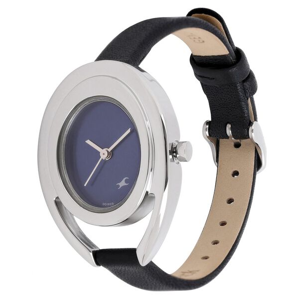 Fastrack Quartz Analog Blue Dial Leather Strap Watch for Girls - image number 1