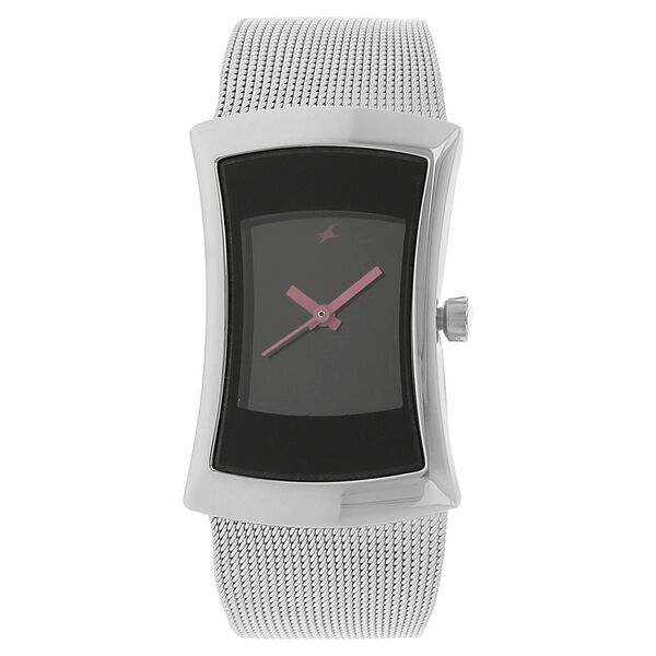 Fastrack Quartz Analog Black Dial Metal Strap Watch for Girls - image number 0