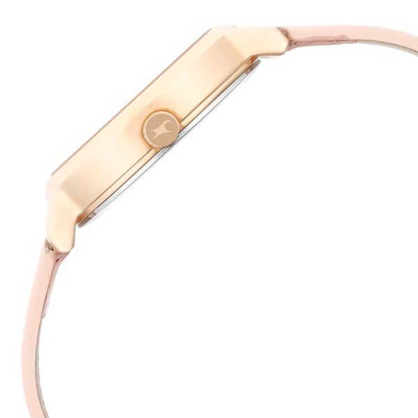 Fastrack Uptown Retreat Quartz Analog Pink Dial Leather Strap Watch for Girls - image number 4