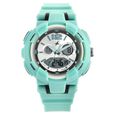 Fastrack Street Line Quartz Digital Analog Digital Silver Dial Green PU Strap Watch For Girls - image number 2