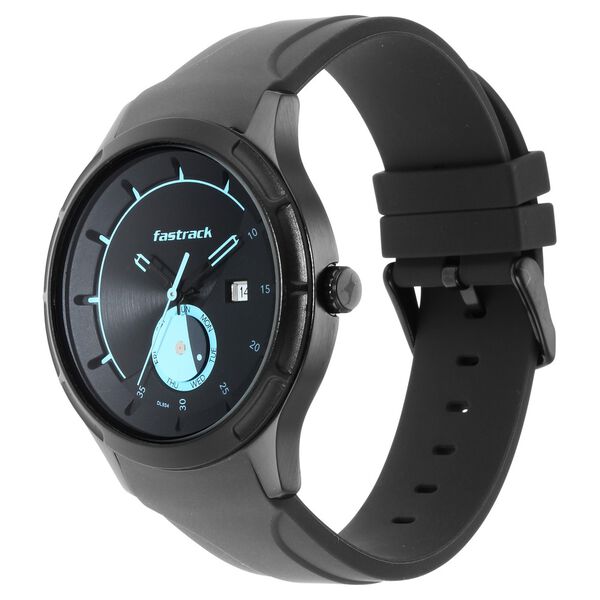 Fastrack Urban Bounce Quartz Analog Black Dial Silicone Strap Watch for Guys - image number 3