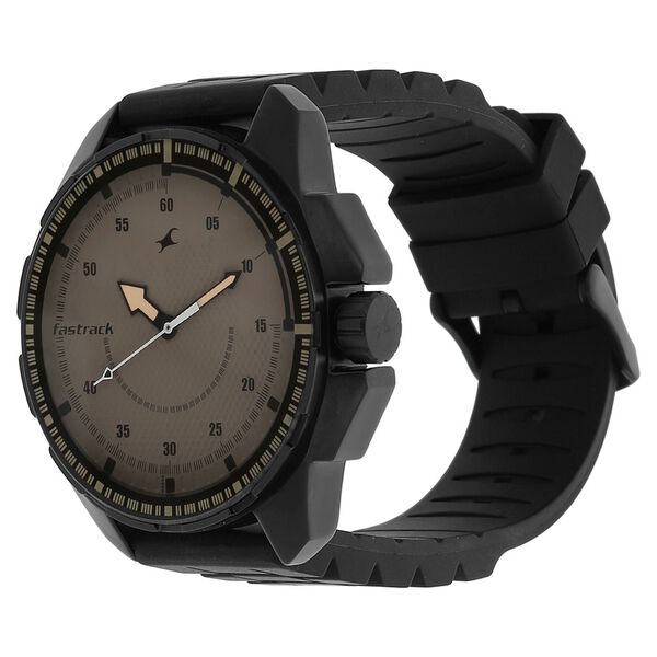 Fastrack Quartz Analog Brown Dial Plastic Strap Watch for Guys - image number 1