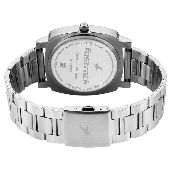 Fastrack Stunners X Quartz Analog Grey Dial Stainless Steel Strap Watch For Guys - image number 4