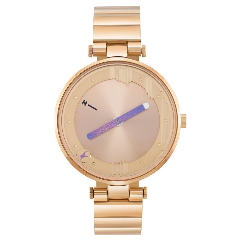 Fastrack Fastrack MetaWe Quartz Analog Rose Gold Dial Stainless Steel Strap Watch For Girls