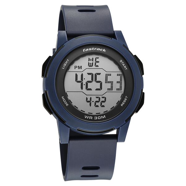 Fastrack Streetstyle Digital Dial Blue Polyether Strap Watch For Unisex - image number 1