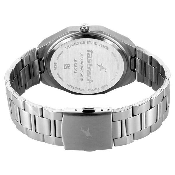 Fastrack 9 to Fine Analog with Green Dial Metal Strap Watch for Guys - image number 5