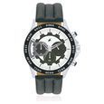 Fastrack Quartz Chronograph Silver Dial Leather Strap Watch for Guys - image number 0
