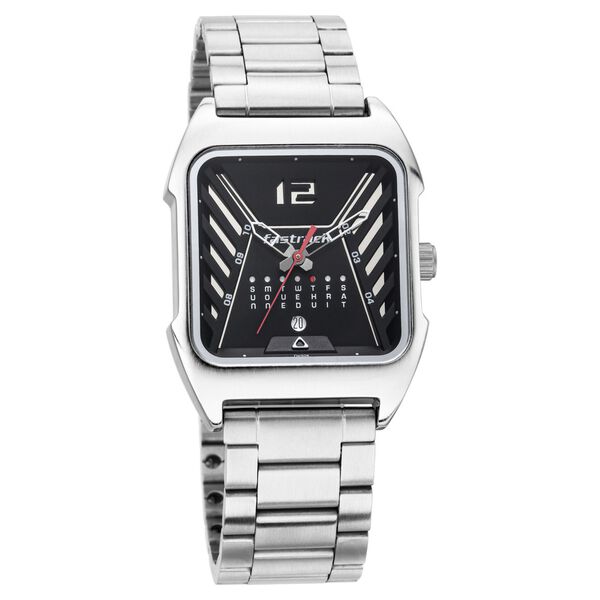 Fastrack Gamify Quartz Analog with Day and Date Black Dial Metal Strap Watch for Guys - image number 0