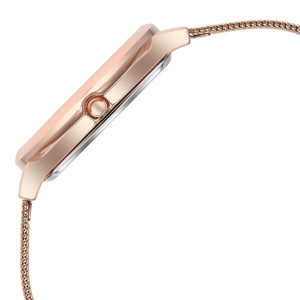 Fastrack Vyb Charmer Quartz Analog Rose Gold Dial Stainless Steel Strap Watch for Girls - image number 4